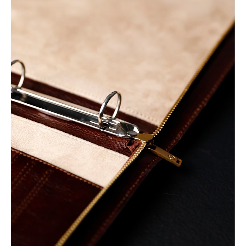 Thumbnail of Brown Leather Portfolio With Binder - Joy In The Morning image