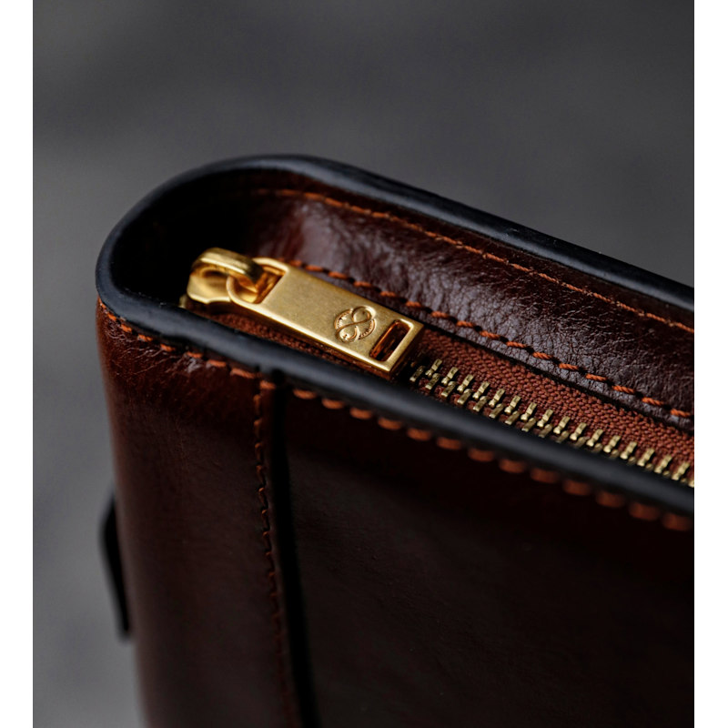 Thumbnail of Brown Leather Portfolio With Binder - Joy In The Morning image
