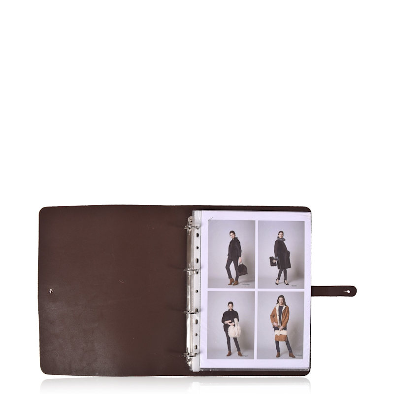 Thumbnail of Leather Ring Binder Folder - Brown Veg Tan image