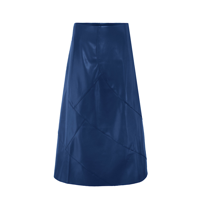 Thumbnail of Brown Leather Seam Skirt image