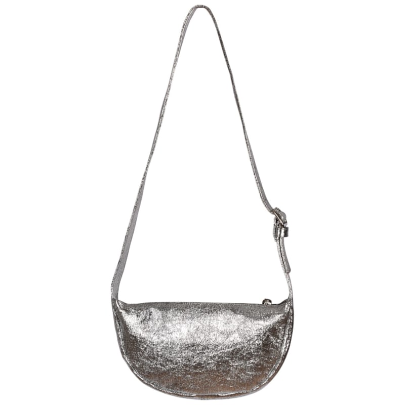 Thumbnail of Leather Sling Bag - Crossbody Bag - Silver Crackle - Dominic image