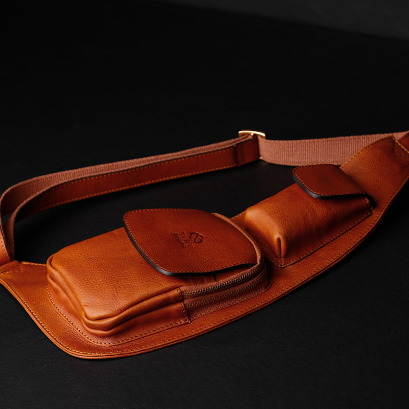 Thumbnail of Leather Sling Bag Crossbody Bag - The Monk image
