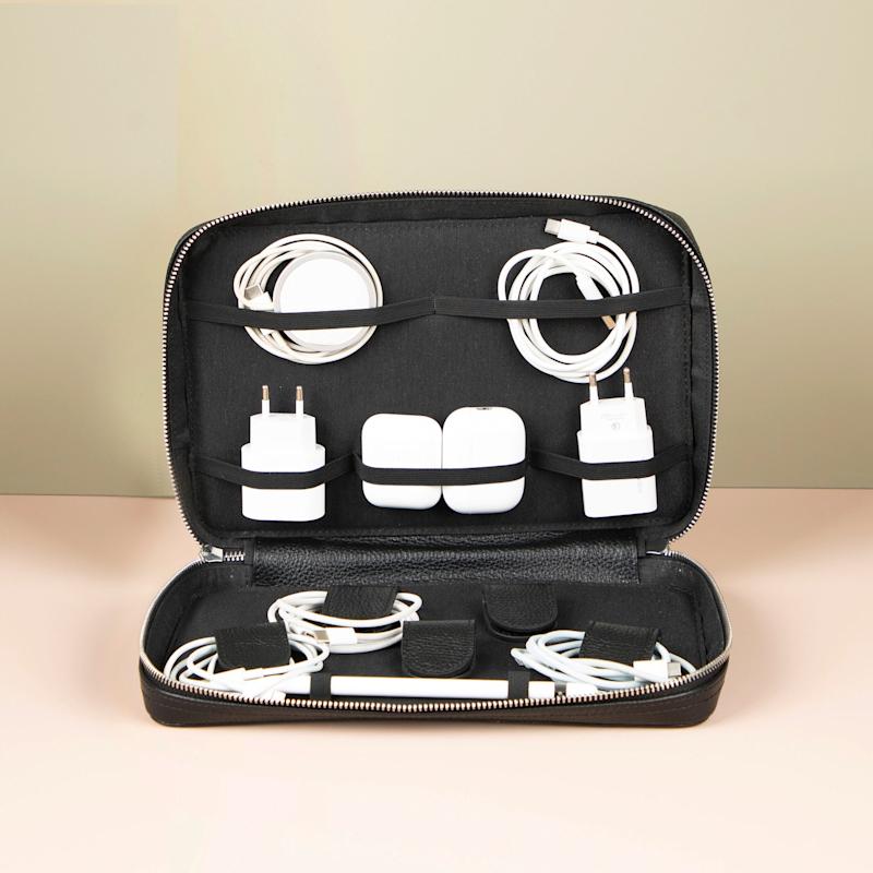 Thumbnail of Leather Tech Organizer Case - Black - Oslo image