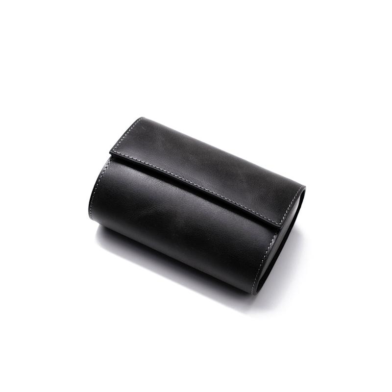 Thumbnail of Leather Travel Watch Case - Coal - Double Watch Roll image