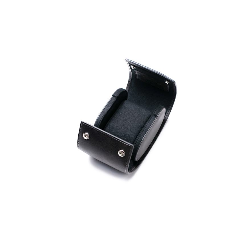Thumbnail of Leather Travel Watch Case - Coal - Single Watch Roll image