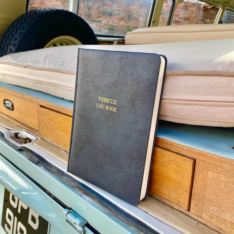 Thumbnail of Leather Vehicle Log Book - Charcoal image