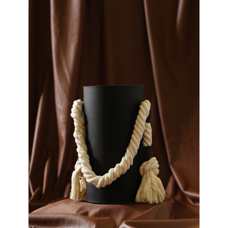 Rope Leather Wrapped Vase | MARLETH | Wolf & Badger