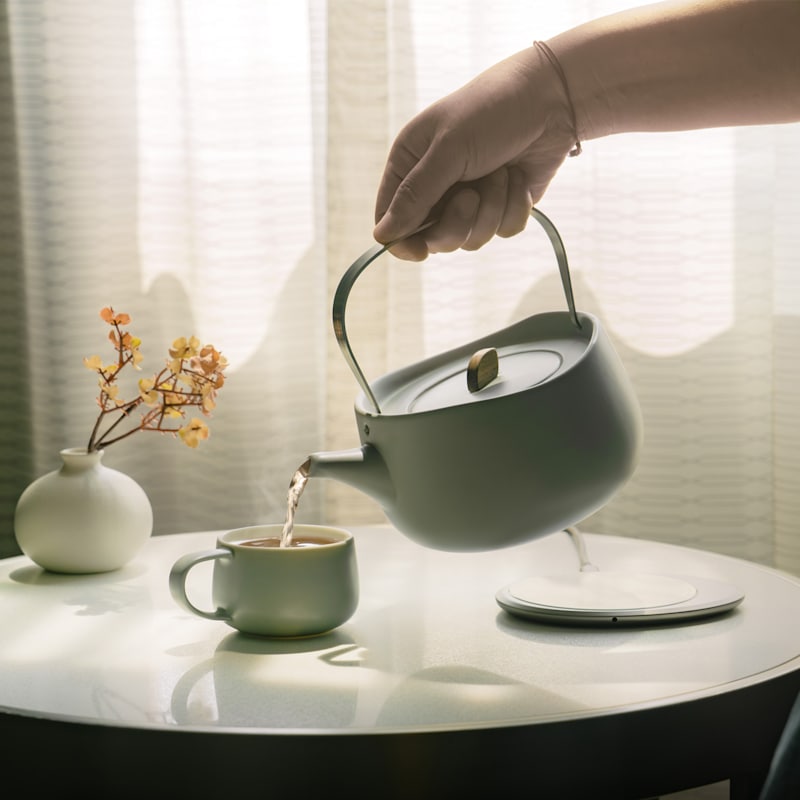 Thumbnail of Leiph Self-Heating Teapot Set-Jasmine White image