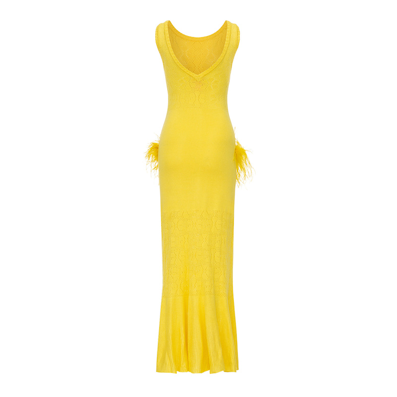 Thumbnail of Yellow Lemon Knit Dress image