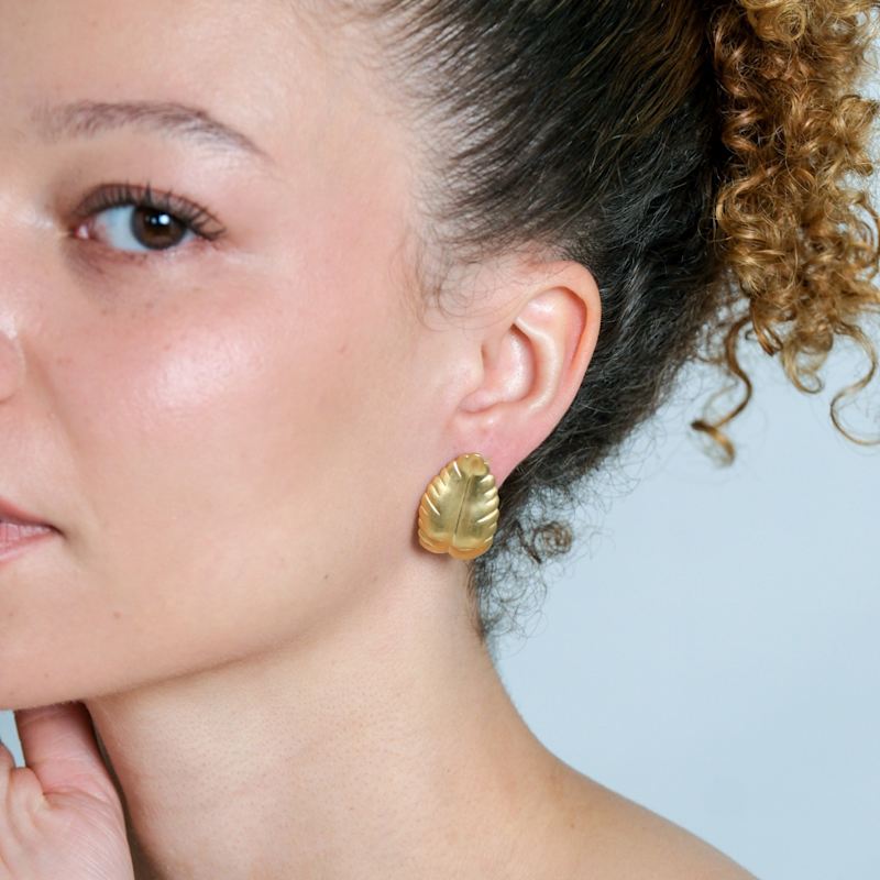 Thumbnail of Lemon-Leaf Form Earrings image