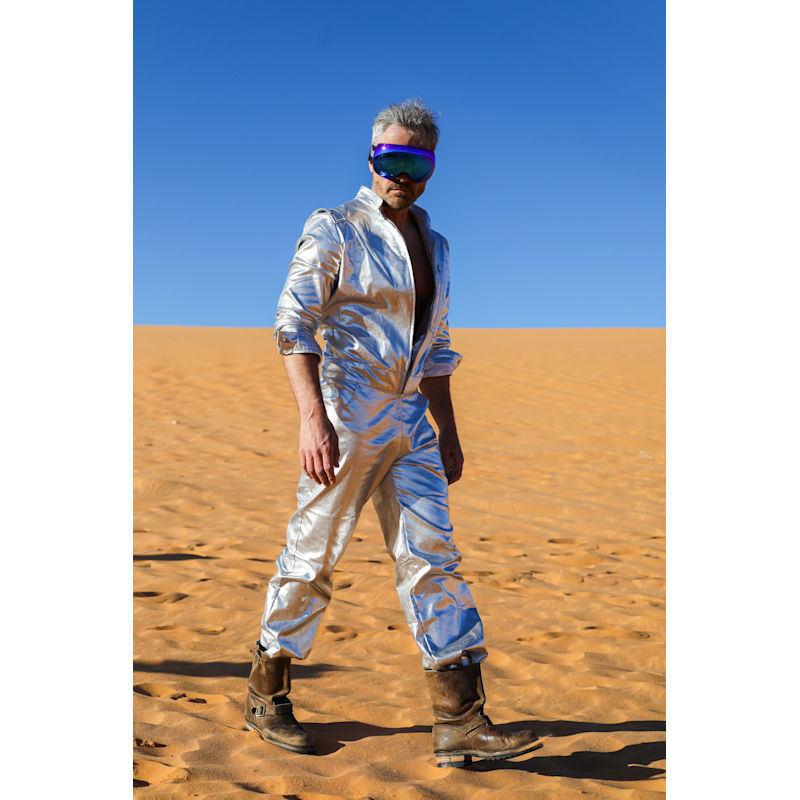 Lemuria Men's Silver Denim Jumpsuit By Dani Watanabe | HARMONIA NY