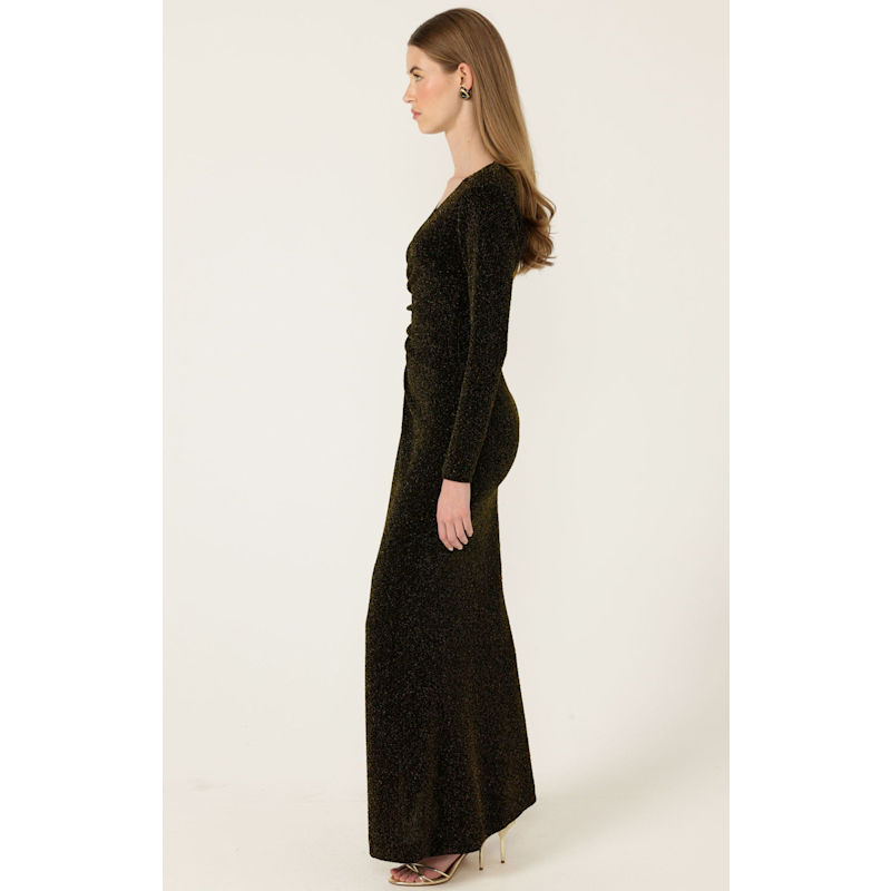 Thumbnail of Lenora Maxi Dress In Black Gold image