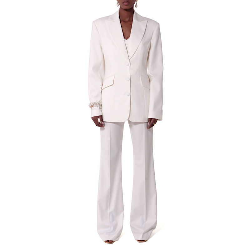 Thumbnail of Leona Off White Single Breasted Blazer image