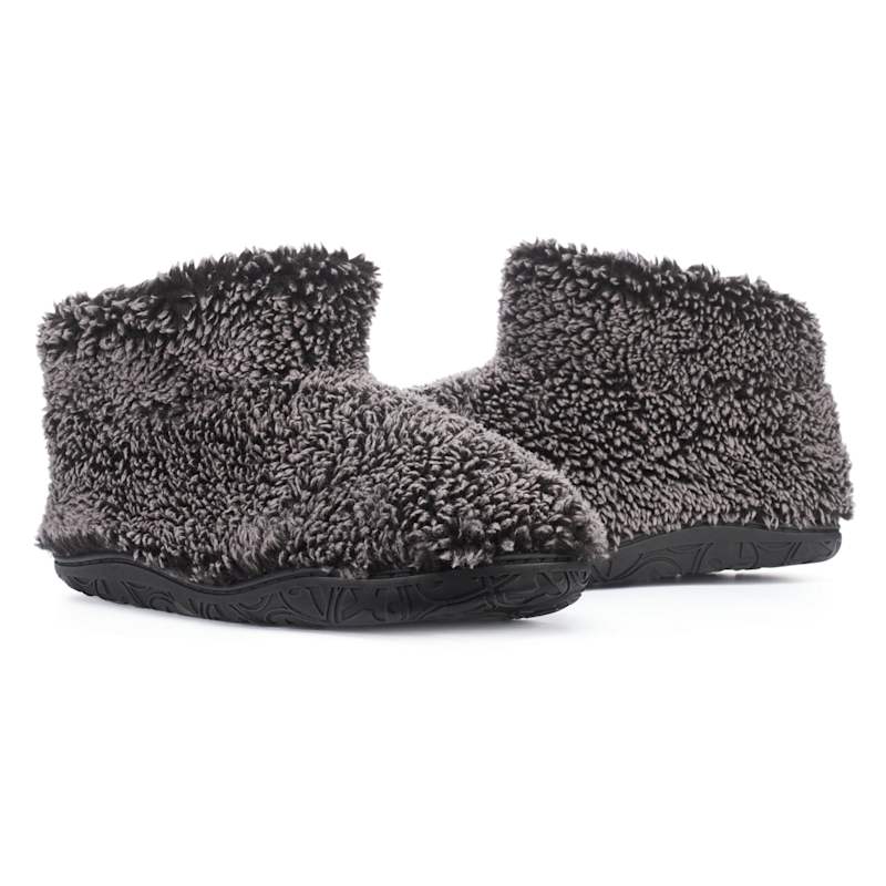 Thumbnail of Leonardo - Shorter Length 100% Recycled Snow Tipped Sherpa Slipper Boot - Washed Black image