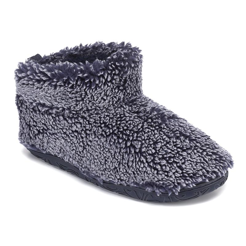 Thumbnail of Leonardo - Shorter Length 100% Recycled Snow Tipped Sherpa Slipper Boot - Washed Peacoat Navy image