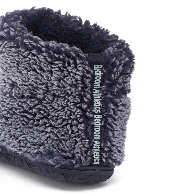 Thumbnail of Leonardo - Shorter Length 100% Recycled Snow Tipped Sherpa Slipper Boot - Washed Peacoat Navy image