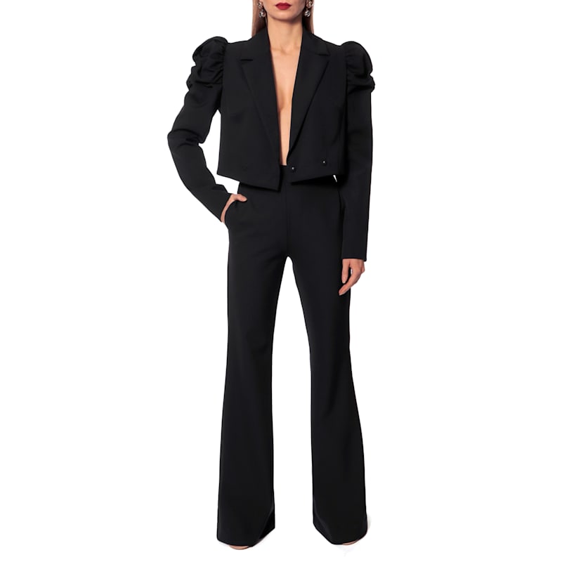 Naya Moonless Night Short Blazer With Puffed Sleeves by AGGI by HALEWSKI