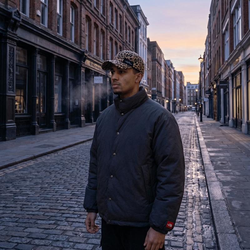 Thumbnail of Leopard Print Denim Cap image