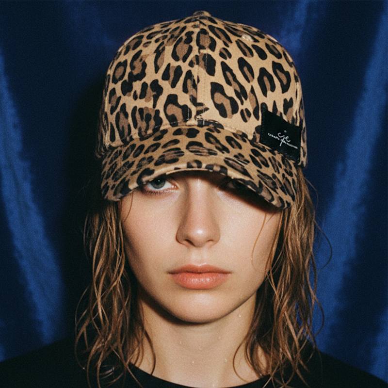 Thumbnail of Leopard Print Denim Cap image