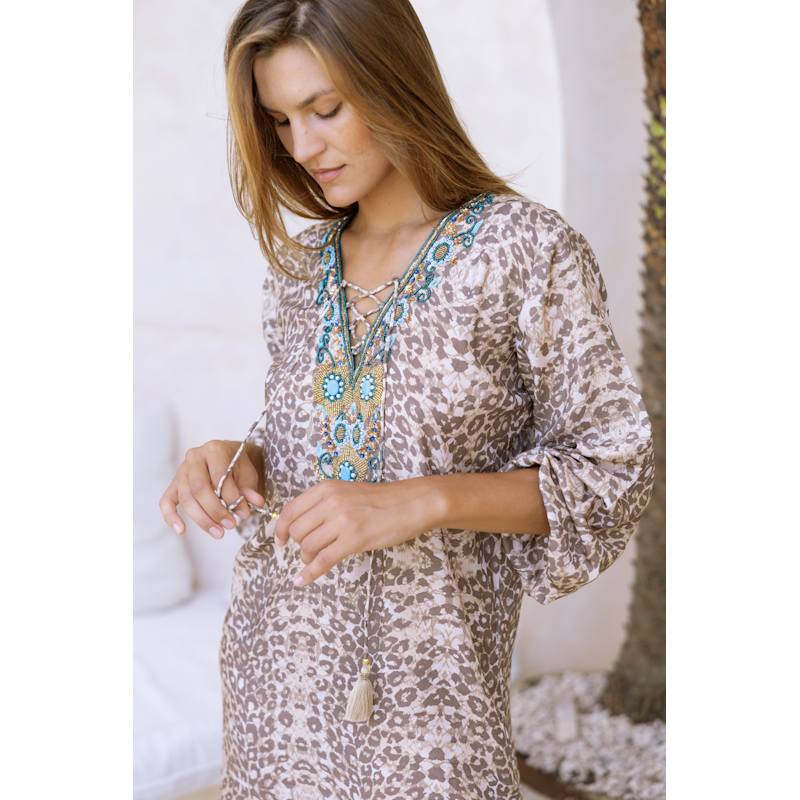 Thumbnail of Leopard Sands Maldives Beaded Kaftan image