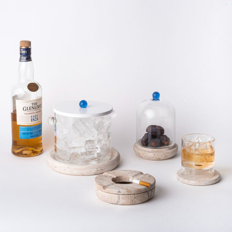 Thumbnail of Less Is More Ashtray - Pink Marble image