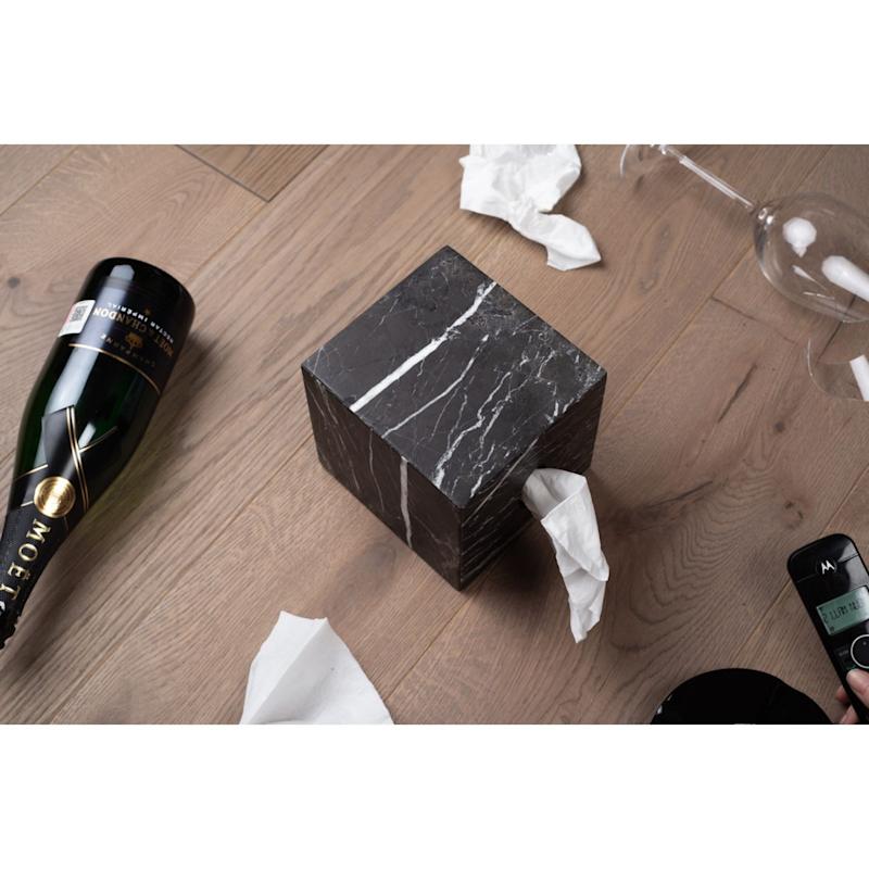 Thumbnail of Less Is More Tissue Box - Travertine Marble image