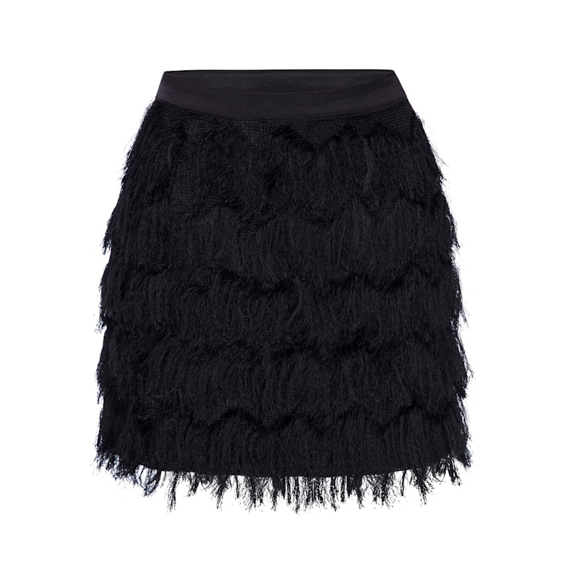 Thumbnail of Levi Black Fringe Skirt image