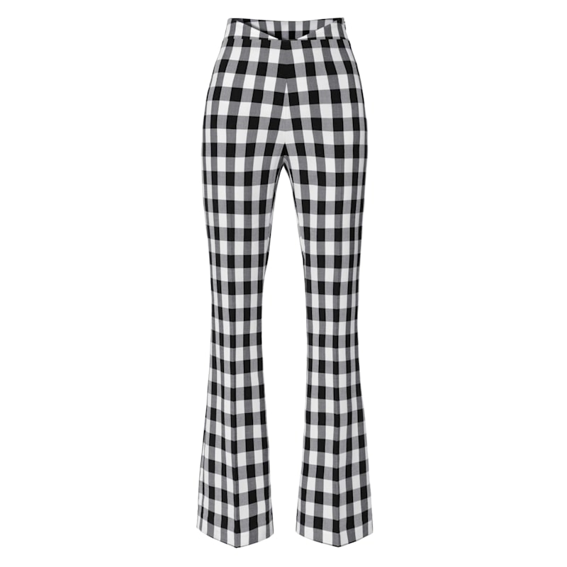 Lexi High Waist Flared Vichy Check Trousers Long AGGI by