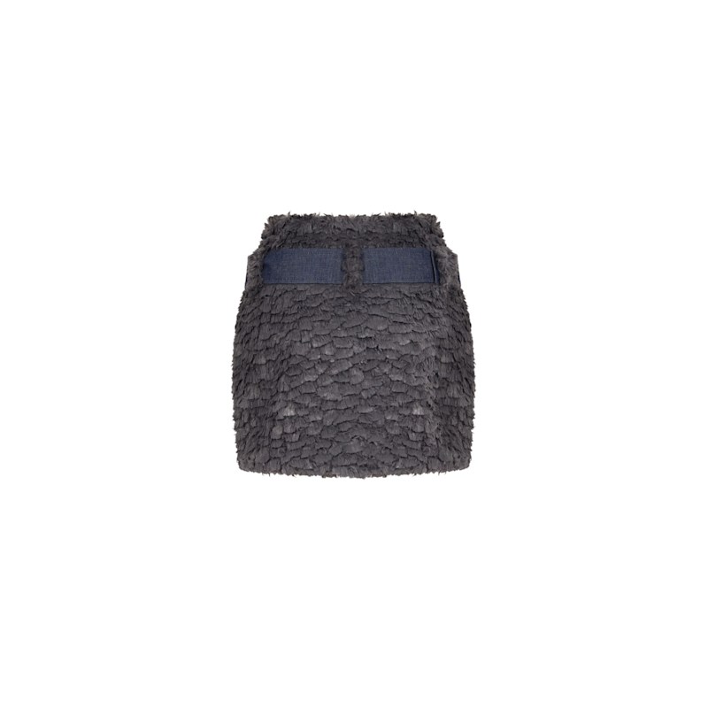 Thumbnail of Lian - Grey Mini Skirt With Gaiters image