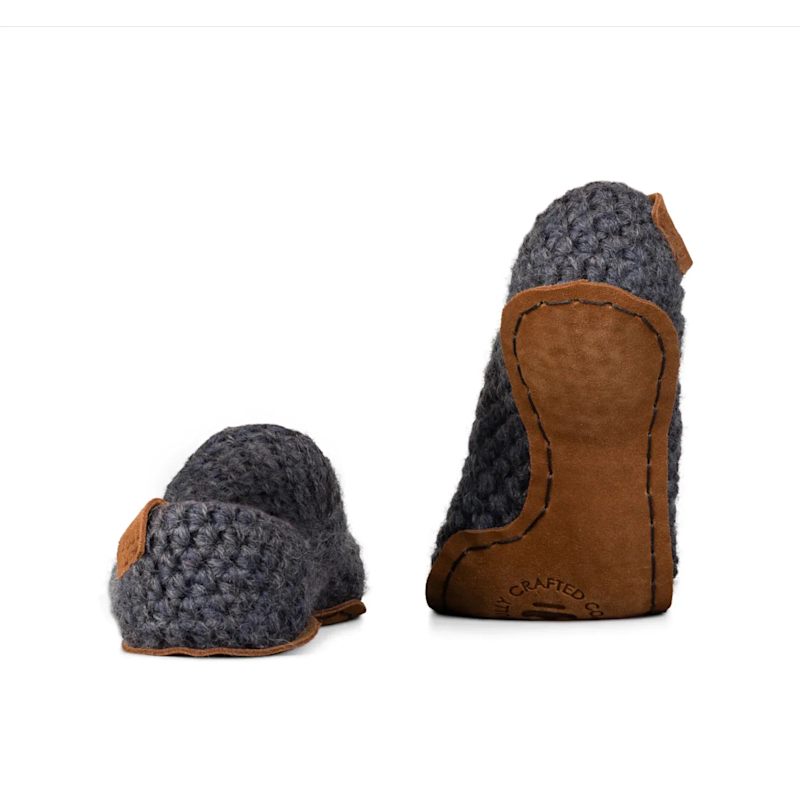 Thumbnail of Light Handmade Wool Slippers For Men & Women In Charcoal Gray image