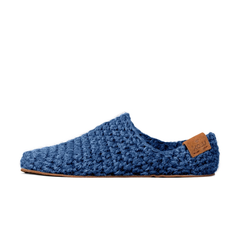 Thumbnail of Light Handmade Wool Slippers For Men & Women In Midnight Blue image