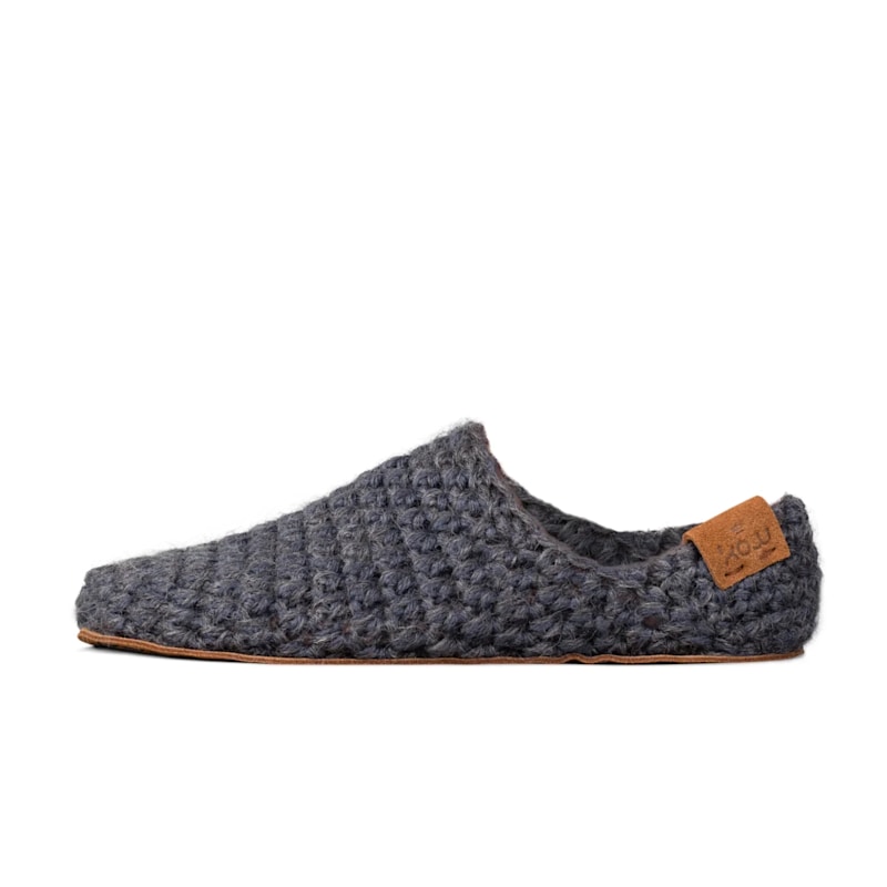 Thumbnail of Light Handmade Wool Slippers For Men & Women In Charcoal Gray image