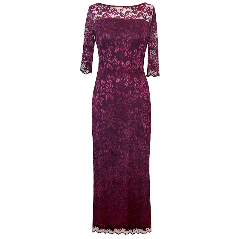Thumbnail of Lila Lace Gown In Claret image