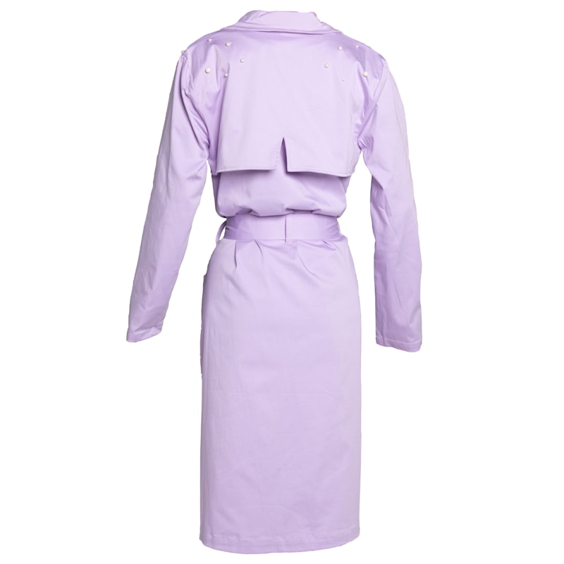 Thumbnail of Lilac Pearl Embellished Trench Coat image
