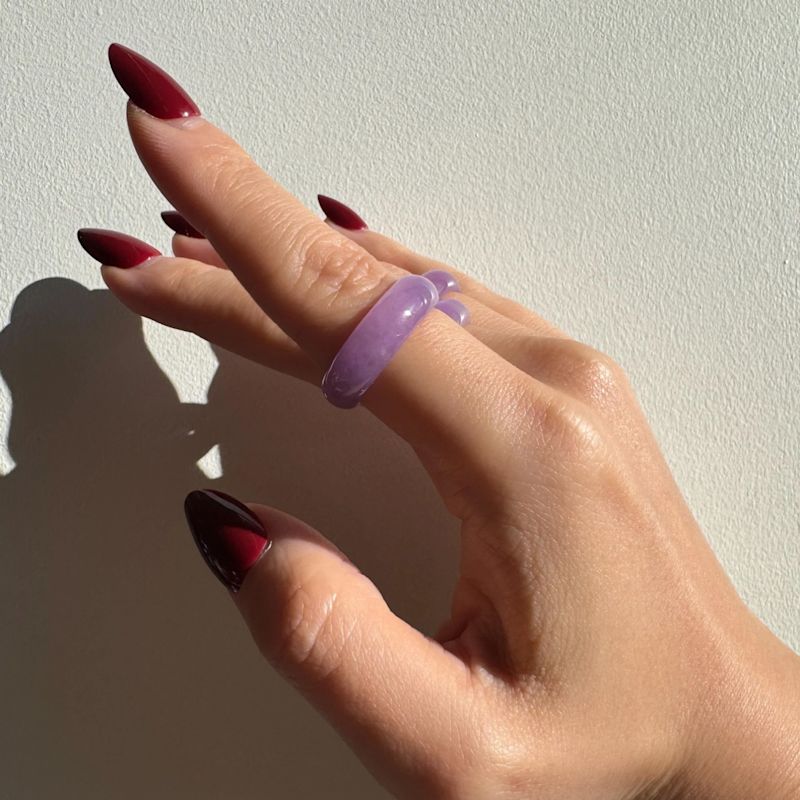Thumbnail of Lilac Purple Jade Ring image