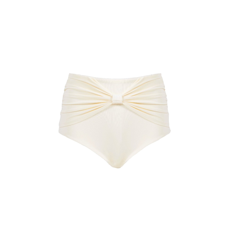 Thumbnail of Lilly High-Waisted Bikini Bottoms In Seashell image