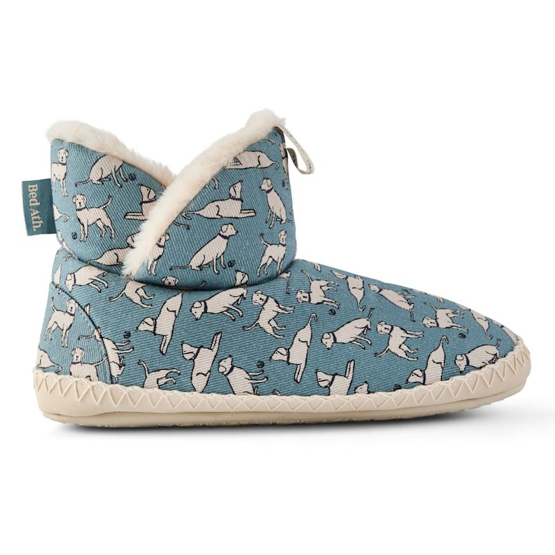 Thumbnail of Lily - All Over Labrador Dog Print Slipper Boot - Denim image