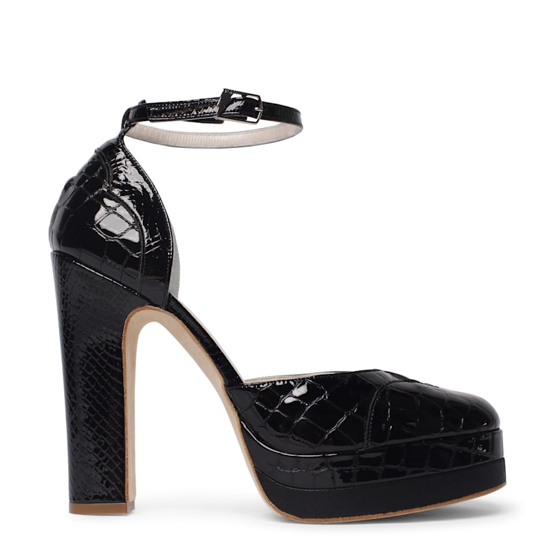 Thumbnail of Lily Black Platform Block Heels image