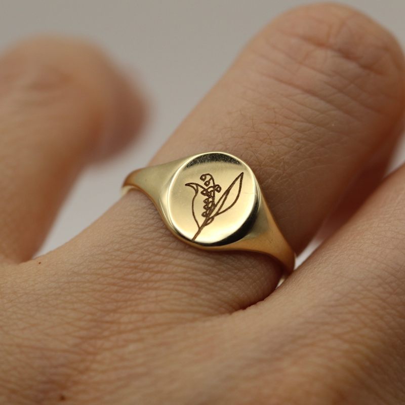 Thumbnail of Lily Of The Valley Flower Gold Ring image