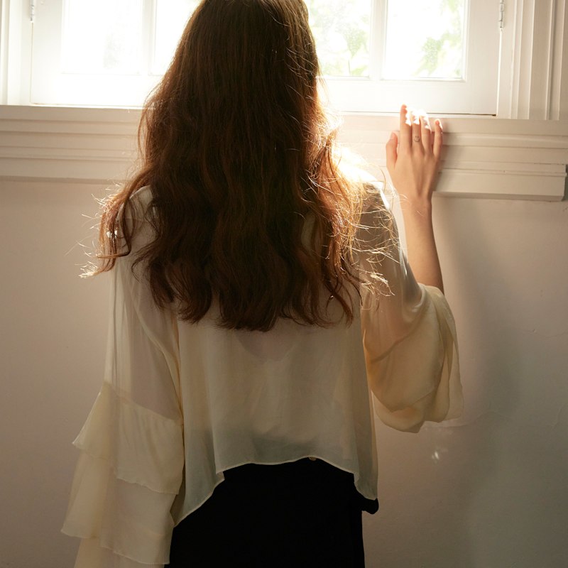 Thumbnail of Lily Shirt – Silk Blouse With Four-Layer Sleeves image