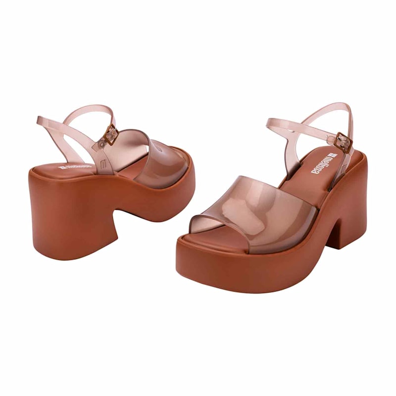 Thumbnail of Lina Platform Heel - Brown / Transparent image