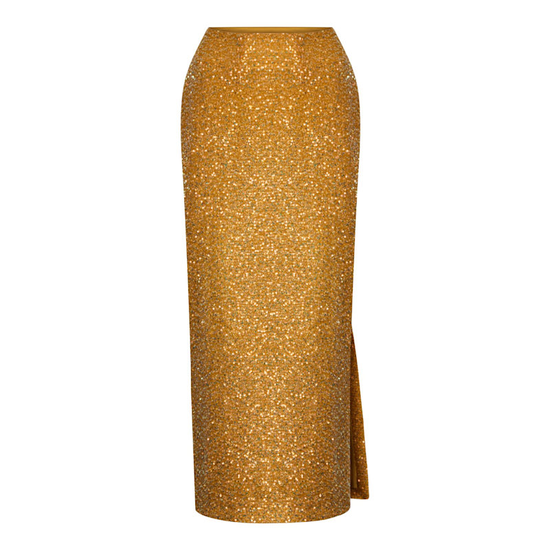 Thumbnail of Lina Yellow Sequin Skirt image