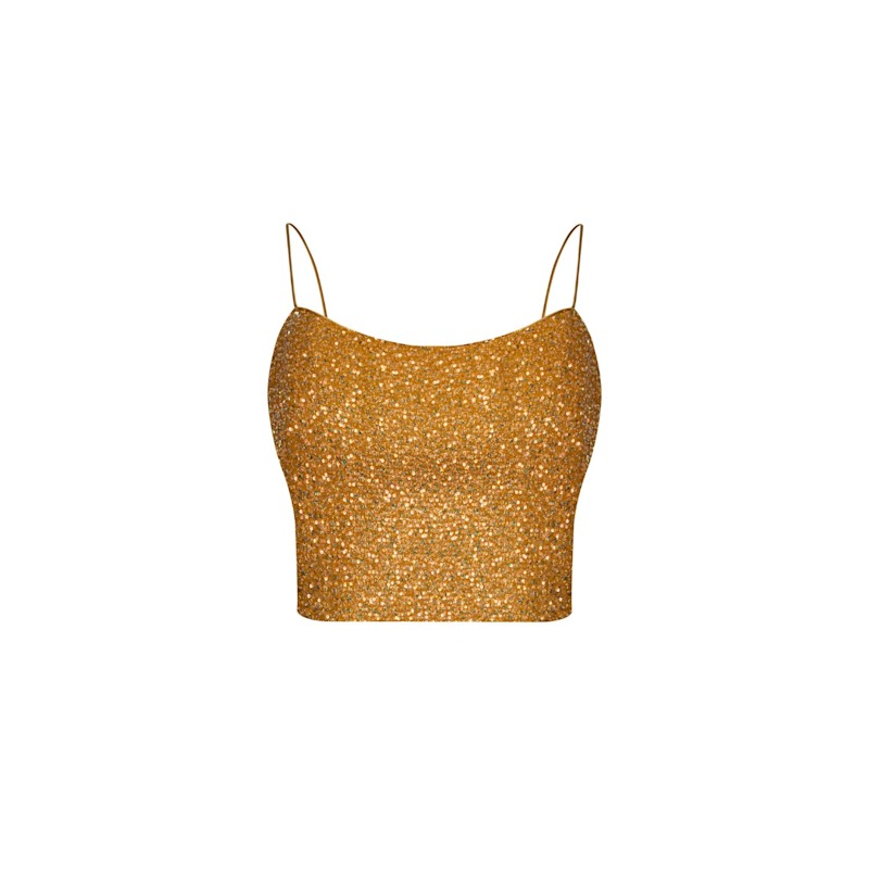 Thumbnail of Lina Yellow Sequin Top image