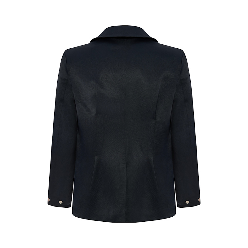 Thumbnail of Linen Blend Woven Jacket - Jet Black image