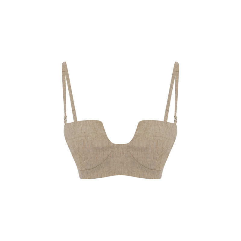 Thumbnail of Linen Bra - Moon Rock image
