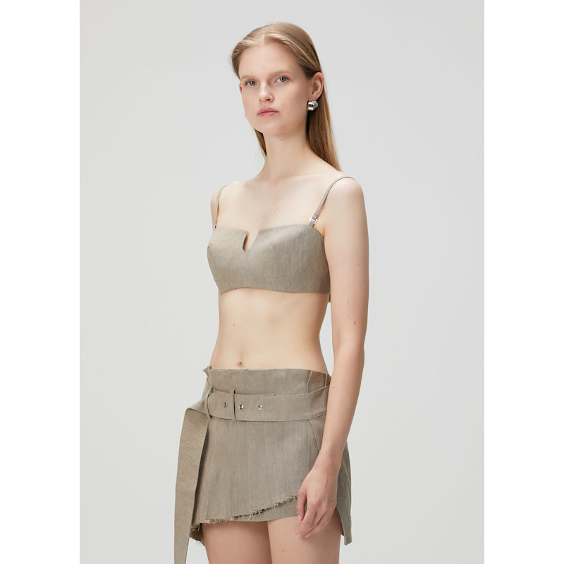 Thumbnail of Linen Bra - Moon Rock image
