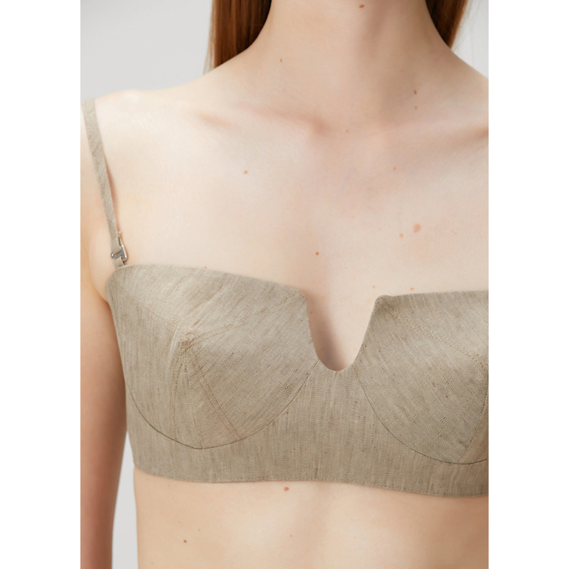 Thumbnail of Linen Bra - Moon Rock image
