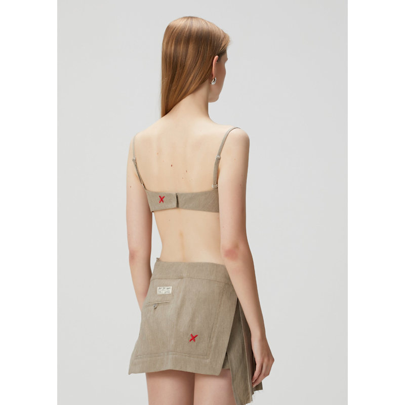 Thumbnail of Linen Bra - Moon Rock image