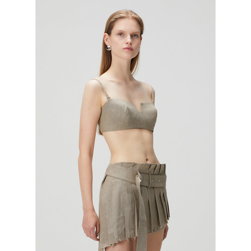 Thumbnail of Linen Bra - Moon Rock image