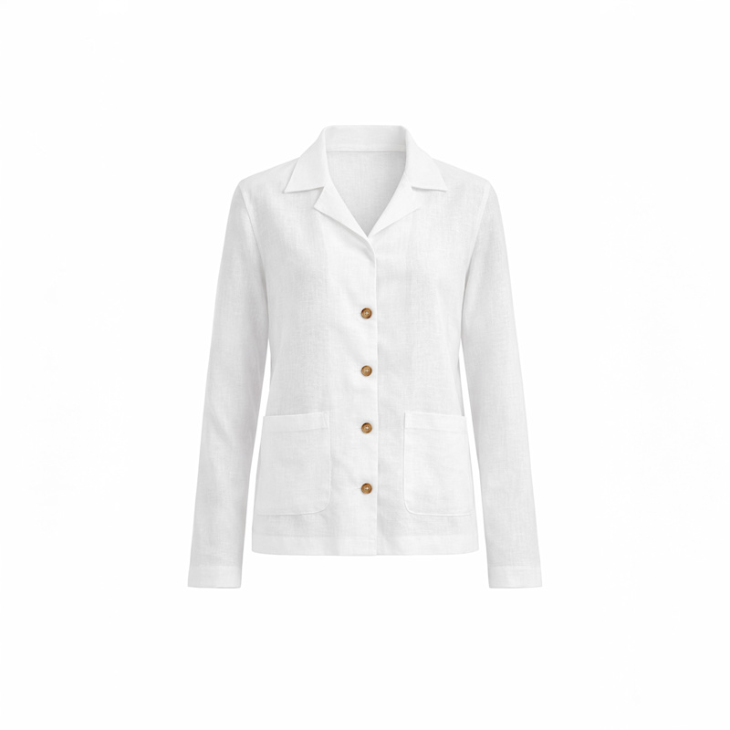Thumbnail of Linen Jacket With Pockets White image
